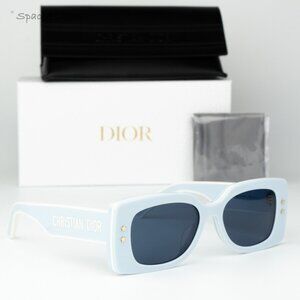 Dior Women Sunglasses Blue White Blue Rectangle DIORPACIFIC S1U 80B0 BRAND NEW